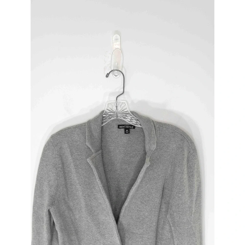 J.Crew Sweater Blazer Heather Gray Office Work Career Business Knit XS‎